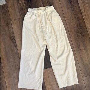 Cozy Cream Wide-Leg sweatpants